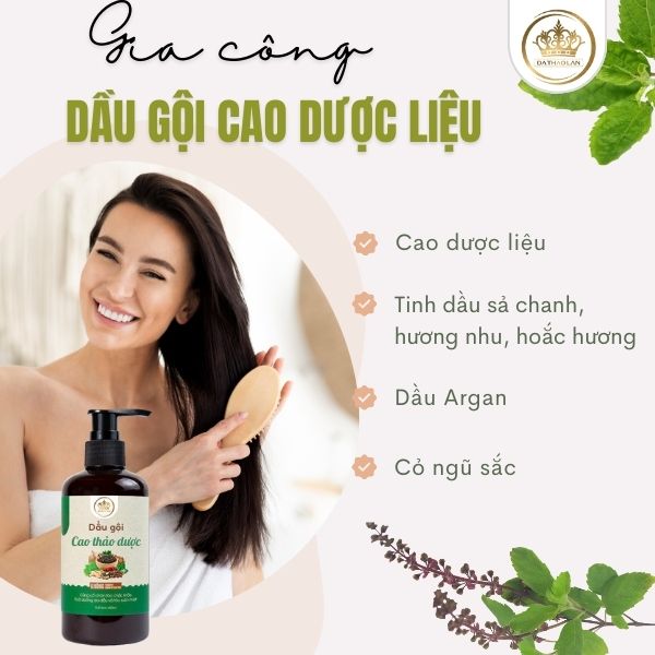 Dạ Thảo Lan gia công dầu gội cao thảo dược công thức độc quyền