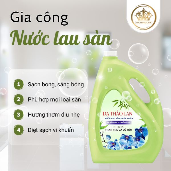 Gia công nước lau sàn thiên nhiên