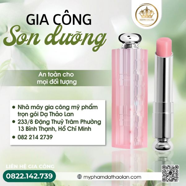 Dạ Thảo Lan nhận gia công son dưỡng môi phù hợp nhiều đối tượng