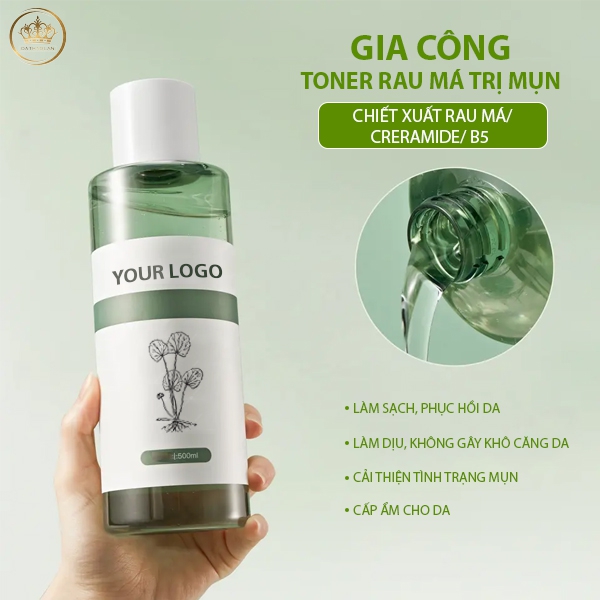 Gia công toner rau má (THẾ HỆ MỚI)- dưỡng ẩm| Nhà máy gia công mỹ phẩm DẠ THẢO LAN