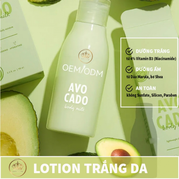 Gia công Lotion tế bào gốc (THỰC VẬT) cho Face và Body| Dưỡng trắng làn da “xức sắc”