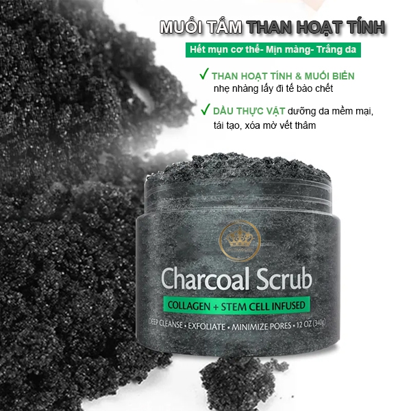 Gia công muối tắm than hoạt tính-  Sản phẩm gia công mỹ phẩm làm sạch cơ thể