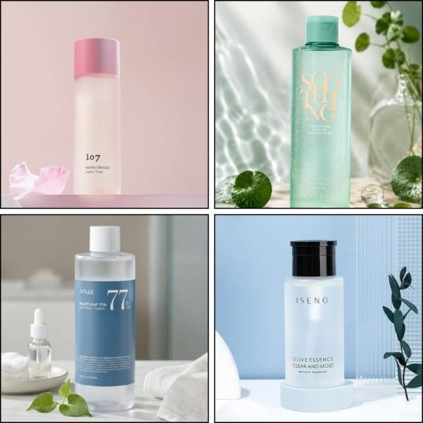 Gia Công Toner Hoa Đậu Biếc Trắng Da
